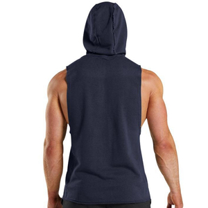 <b>Mens</b> <b>Muscle</b> <b>Top</b> Performance Hooded Gym Tank Lightweight Sleeveless Workout Wear OEM ODM Custom Clothing Manufacturer Supplier - Product Image 2