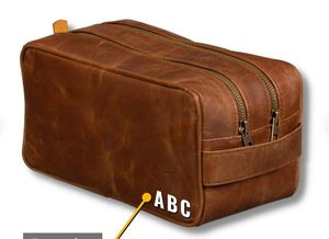 Sac unisexe personnalisé à double compartiment, trousse de toilette en cuir personnalisée, motif bonbon, grande fermeture éclair tendance, usage quotidien - Product Image 6