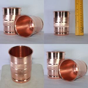 Commercial Copper Glass Tumbler Manufacturer Ayurvedic Drinking Water Cup Bulk Export Metal <b>Drinkware</b> Supplier - Product Image 4
