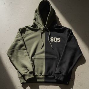 Sudadera Premium Bicolor Negra y Verde Oliva - Prenda Urbana Personalizada de Alta Calidad - Product Image 1
