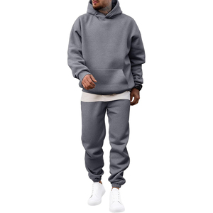 Ensemble de survêtement moderne surdimensionné pour homme, sweat à capuche et pantalon de jogging, deux pièces, coupe décontractée, style urbain confortable - Product Image 4
