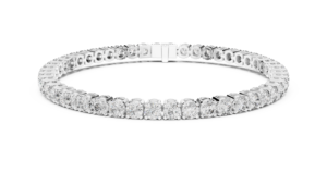 UNIQUE LAB GROWN CUT DIAMOND TENNIS BRACELET <b>SET</b> 18KT WHITE <b>GOLD</b> RHODIUM PLATED LUXURY DAILY OFFICE WEAR WEDDING ENGAGEMENT - Product Image 2