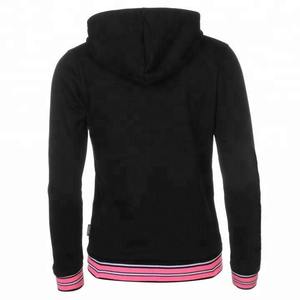 Women's Pink Solid Breathable Casual Full <b>Zip</b> <b>Hooded</b> Sweatshirt Regular Fit Knitted Cotton Autumn Wear Custom Logo - Product Image 4