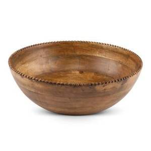 Tazón de Ensalada de Madera Natural con Recubrimiento Esmaltado, Tazón para Servir Frutas y Bocadillos, Tazón Redondo de Madera Hecho a Mano para Decoración del Hogar - Product Image 3