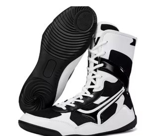 Zapatillas de Lucha Unisex Boxer, de Caña Alta, con Cordones, Parte Superior de Malla, Suela de Goma, Calzado de Entrenamiento de Combate para Invierno, para Gimnasio y Práctica en el Ring - Product Image 3