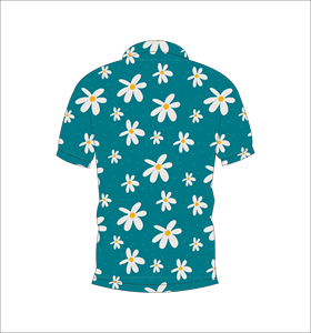 เสื้อโปโลพิมพ์ลายดอกไม้แบบกำหนดเองสำหรับผู้ชาย เสื้อโปโลผ้าฝ้ายระบายอากาศได้ดี แขนสั้น สวมใส่สบายๆ สไตล์ฤดูร้อน - Product Image 2