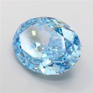 Diamante Azul Cultivado en Laboratorio de 20.02 Quilates, Corte Ovalado, Certificado IGI, Claridad VS2, Diamante Suelto con Pulido EX, Corte VG, Gema para Joyería Personalizada - Product Image 3
