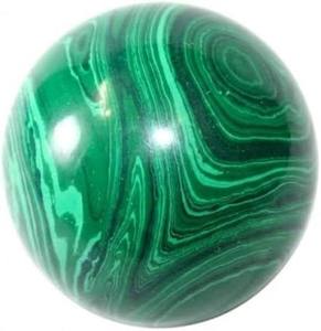 Sphère de malachite naturelle, boule de cristal verte, pierre précieuse polie, fournisseur en gros - Product Image 2