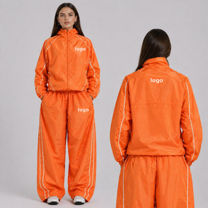 Custom Women's Fleece Lined Zipper Jacket <b>Pants</b> Set High Street Style Quick Dry 100% Polyester Winter Tracksuit ONEAPEX - Product Image 2