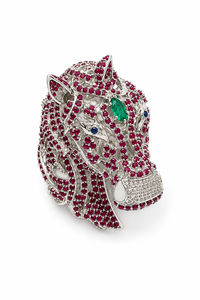 Broche en pierre précieuse rubis en argent sterling 925, coupe ronde classique, cadeau idéal pour un mariage - Product Image 3