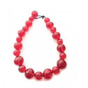 Collar MOON RISE CRAFT Hecho a Mano con Cuentas de Resina Clásicas Plateadas en Forma de Candado, Unisex, Regalo para Fiestas y Bodas, Hecho en Uttar Pradesh - Product Image 2