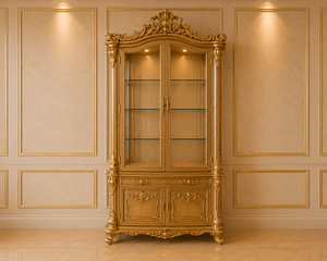 Opulento juego de comedor tapizado en azul real, inspirado en el estilo rococó, mesa de comedor para 8 personas y sillas, muebles de lujo para el comedor. - Product Image 3