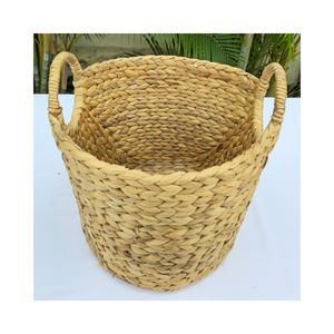 Panier de rangement en jacinthe d'eau artisanal du Vietnam, durable, multifonction, forme ovale, modèle 25BHL01, OEM/ODM disponible - Product Image 5