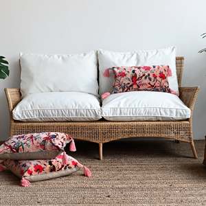 Ensemble de canapés en rotin polyvalent de luxe, style minimaliste nordique, canapés en bambou, chaise de coiffeuse avec coussin, prêt à l'exportation - Product Image 5