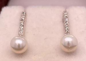 Boucles d'oreilles pendantes en or massif 14 carats avec diamants de laboratoire en forme de goutte d'eau, fermoir à vis, longues, pour soirée, bijoux pour femme - Product Image 4