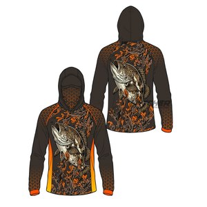 Camisa de Pesca con Capucha Personalizada, Transpirable, Impermeable, de Secado Rápido, UPF 50+, para Tripulación de Barcos, Material Spandex/Poliéster - Product Image 4