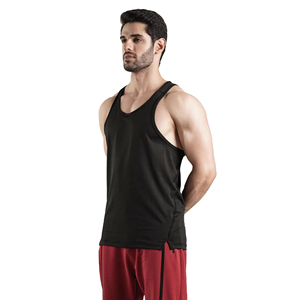 Camiseta sin mangas acanalada personalizada para hombre, cuello redondo, chaleco liso, camiseta interior básica de algodón, ropa deportiva informal, camiseta sin mangas para fitness para hombre - Product Image 3