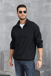 Men's Lightweight Quarter Zip Pullover Windbreaker with Pocket | Golf,Hiking,Running,<b>Wind</b> <b>Breaker</b>,Windbreaker Jackets,Anti-wrink - Product Image 3