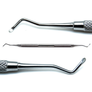 Cuchara Excavadora Ortodóntica Manual de Doble Punta de Acero Inoxidable, Doble Excavador Clase III, Reutilizable, con Empuñadura Ergonómica, Equipo Dental - Product Image 1