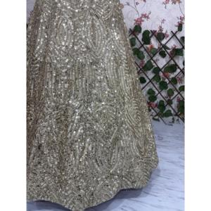 Vêtements indiens et pakistanais de créateur, magnifique broderie au fil, Lehenga Choli - Product Image 4