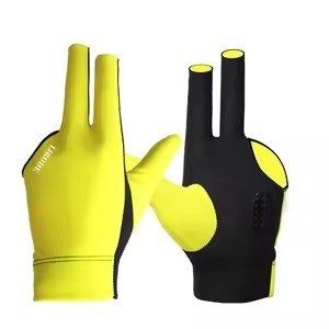 Guantes de snooker para jugadores de billar, guantes de control suave para tacos, guantes antideslizantes, ajuste cómodo, guantes de tres dedos, ligeros - Product Image 2