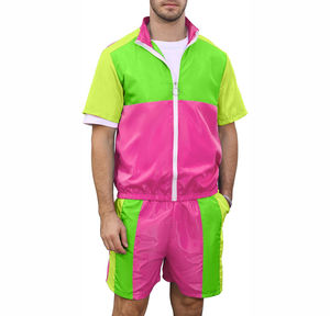 Ensemble de survêtement coupe-vent de luxe unisexe 2026 avec logo personnalisé, veste zippée et short, vêtements de sport décontractés d'hiver, vente en gros OEM en vrac - Product Image 1