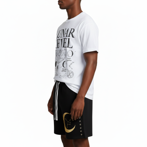 Ensemble t-shirt et short personnalisés avec logo imprimé, style décontracté d'été, 2 pièces pour homme - Product Image 3