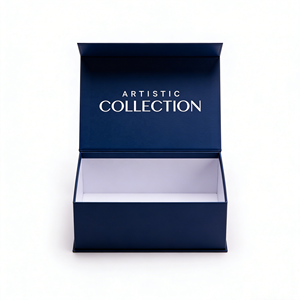 Boîte cadeau magnétique en carton rigide personnalisée de luxe avec logo, forme de livre noir, gaufrage, laminage mat, doublure en satin, revêtement UV - Product Image 3