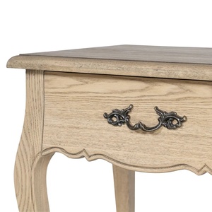 High Quality Contemporary Antique-Style Solid Teak Bedside Table with Single Drawer Home Bedroom Furniture - Product Image 4
