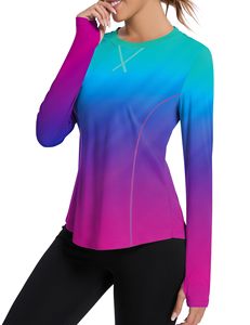 High Quality Women's <b>Teenagers</b> Fishing Shirt Solid Long Sleeve UPF 50 Quick Dry Breathable Polyester Pullover <b>Top</b> - Product Image 1