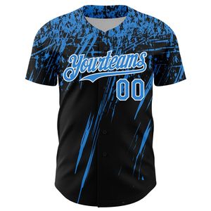 Maillot de baseball personnalisé pour équipe, antibactérien, entièrement boutonné, manches courtes, col en V, unisexe, 100 % coton biologique, printemps/été/hiver, devant - Product Image 2