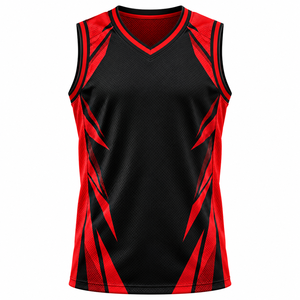 Maillot de basket-ball pour homme 100% polyester, design personnalisé, logo sur le devant, maille sans manches, respirant, séchage rapide, taille plus - Product Image 2