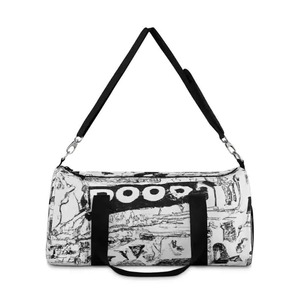 Unisex Polyester Duffel <b>Bag</b> 20-<b>30L</b> Cartoon Print Zipper Closure Gym Sports Casual Travel <b>Bag</b> Adjustable Strap Soft Handle - Product Image 1