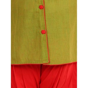 Boys Indian Traditional White and <b>Black</b> Kurta with <b>Pajama</b> <b>Set</b> All Over Printed Polyester Full Sleeves for Wedding Wear - Product Image 2