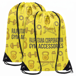 Regal Three LLC Unisex <b>Drawstring</b> <b>Backpack</b> Gym Bag with Non-Woven Fabric and Water Resistant Feature for Fitness Outdoor Sports - Product Image 1