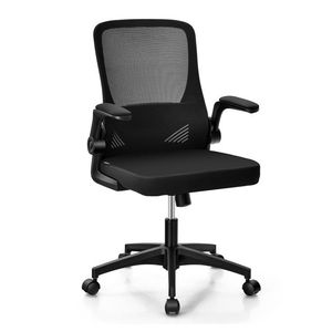 Sedia da Ufficio Ergonomica Girevole in Rete con Poggiatesta Regolabile, Schienale Pieghevole e Braccioli Ribaltabili per Uso Domestico e Direzionale - Product Image 3