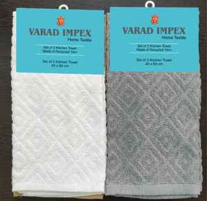 Cotton Terry Kitchen Cloth <b>Towels</b> <b>Large</b> Check Pattern Dish <b>Towels</b> for Utensil Drying and Daily Cleaning Work - Product Image 5