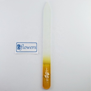 Lima de Uñas Acrílicas de Una Sola Cara, Herramienta Profesional para Pulir, Mango Amarillo, Alta Calidad, Personalizable - Product Image 5