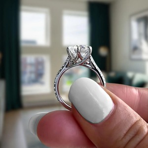 แหวนเพชรทรงกลมเจียระไนแบบบริลเลียนท์ น้ำหนัก 2 กะรัต ทองคำแท้ 14K ของขวัญสำหรับงานหมั้นและงานแต่งงาน ได้รับการรับรองจาก IGI - Product Image 3