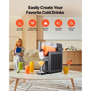 5-Preset Programs 2.6L/88oz Home Slushie <b>Maker</b> Self-Cleaning Frozen Drink Machine Margaritas <b>Milkshakes</b> More No Ice Needed Model - Product Image 4