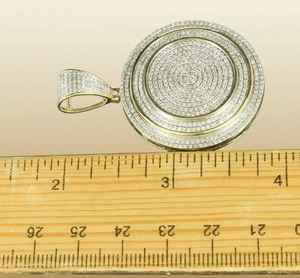 Colgante de medallón de diamante VVS con engaste pavé, dijes de diamante, colgante chapado en oro sobre plata 925, colgante de hip hop para hombre - Product Image 6