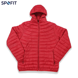 Men's Hooded Nylon Puffer Jacket <b>Lightweight</b> Windproof Woven <b>Coat</b> for Winter Casual Wear - Product Image 5