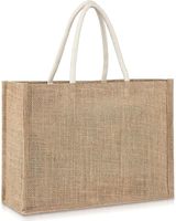 Sac fourre-tout en jute 2026, écologique, réutilisable, avec logo personnalisé imprimé, fermeture éclair et ouverte, vente en gros