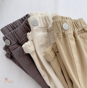 Pantalons décontractés pour enfants, garçons et filles, coupe droite, séchage rapide, taille haute, fermeture éclair, légers, printemps automne, en coton - Product Image 2