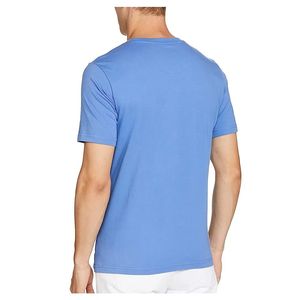 Camiseta de Algodón para Hombre, Cuello Redondo, Manga Corta, Diseño Color Block Azul, Amarillo y Blanco, Estilo Casual de Verano, Transpirable, Suave, Corte Moderno, Fresca - Product Image 2
