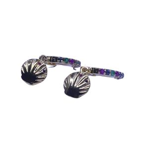 Wedding Wear 925 Sterling Silver Gold Plated Jewlry Multi sapphire Gemstone Women Wear <b>Earring</b> Set - Product Image 2