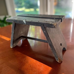 Acacia Wood Rustic <b>Step</b> <b>Stool</b> Distressed Vintage | Wholesale Handcrafted - Product Image 1