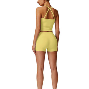 ชุดเซ็ตผู้หญิงแฟชั่นใหม่ 2 ชิ้น น้ำหนักเบา ใส่สบายสำหรับฤดูร้อน ไม่หดตัว ดีไซน์สปอร์ต ประสิทธิภาพสูง รับตัดไซส์ตามสั่ง - Product Image 2