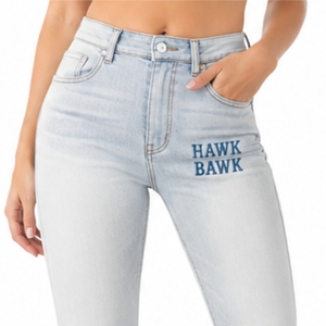 Jeans de Mezclilla con Paneles de Encaje para Mujer, Elásticos, Elegantes, Cómodos, Modernos, Suaves, Transpirables - Product Image 4