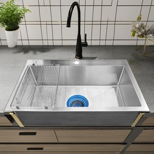 Hot Selling Wide Hairline 304 Stainless Steel Handmade <b>kitchen</b> <b>Sink</b> Single bowl directly from Vietnam factory with good prices - Product Image 1